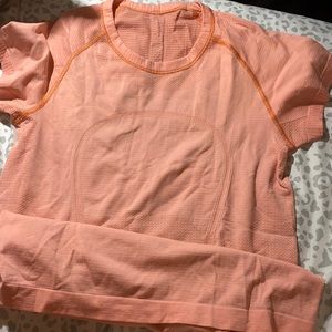 Peach Lululemon Swiftly Tech Short Sleeve
